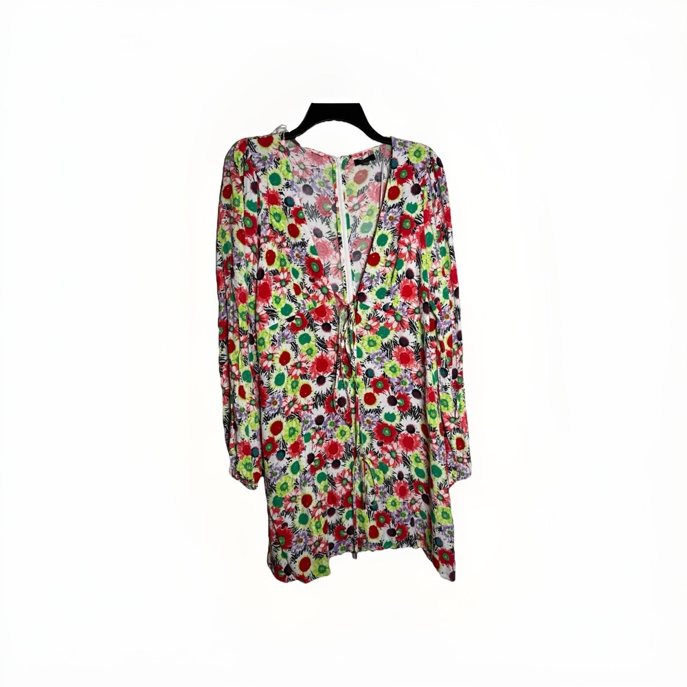 AFRM Caprice Mini Dress in Summer Daisy Bouquet Sz XL